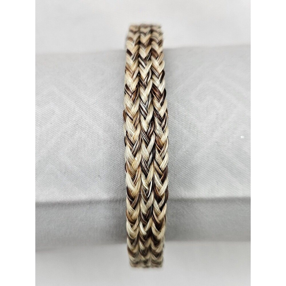 Vintage Western Braided Natural Horsehair Adjustable Sliding Knot Bracelet